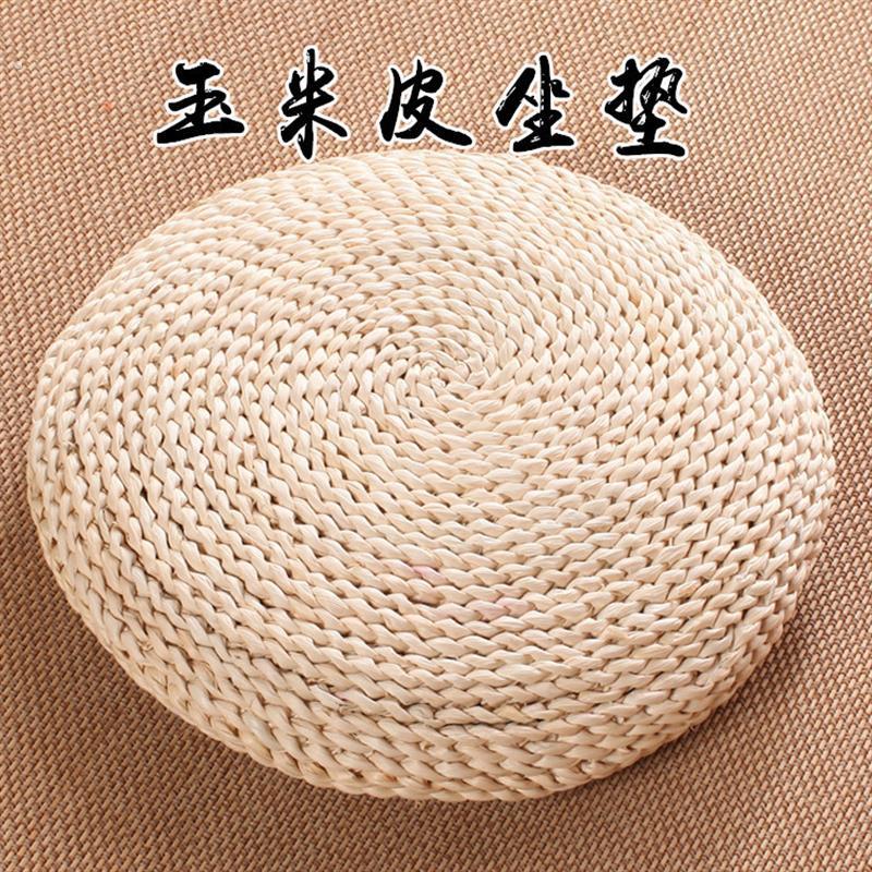 草编弹性禅坐垫弹性圆凳纯色编织跪垫蒲草地毯椅垫室内蒲团盘腿团