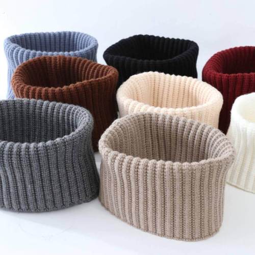 秋冬羊绒脖套男女颈椎假领加厚保暖羊毛线针织护脖子围巾围脖套头