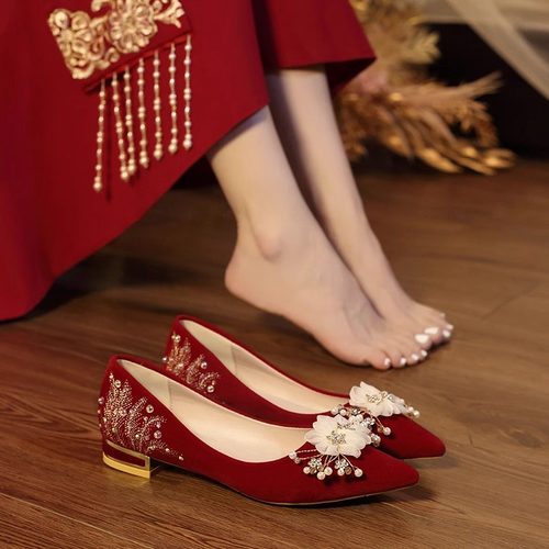 中式秀禾服敬酒服新娘鞋