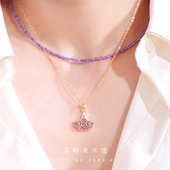 B2025新款 银杏叶精致项链轻奢小众设计感项链饰高级感精致配饰女