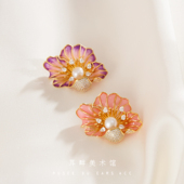 A海棠胸针高档女奢华气质高级感轻奢精致时尚 毛衣大衣2025新胸花