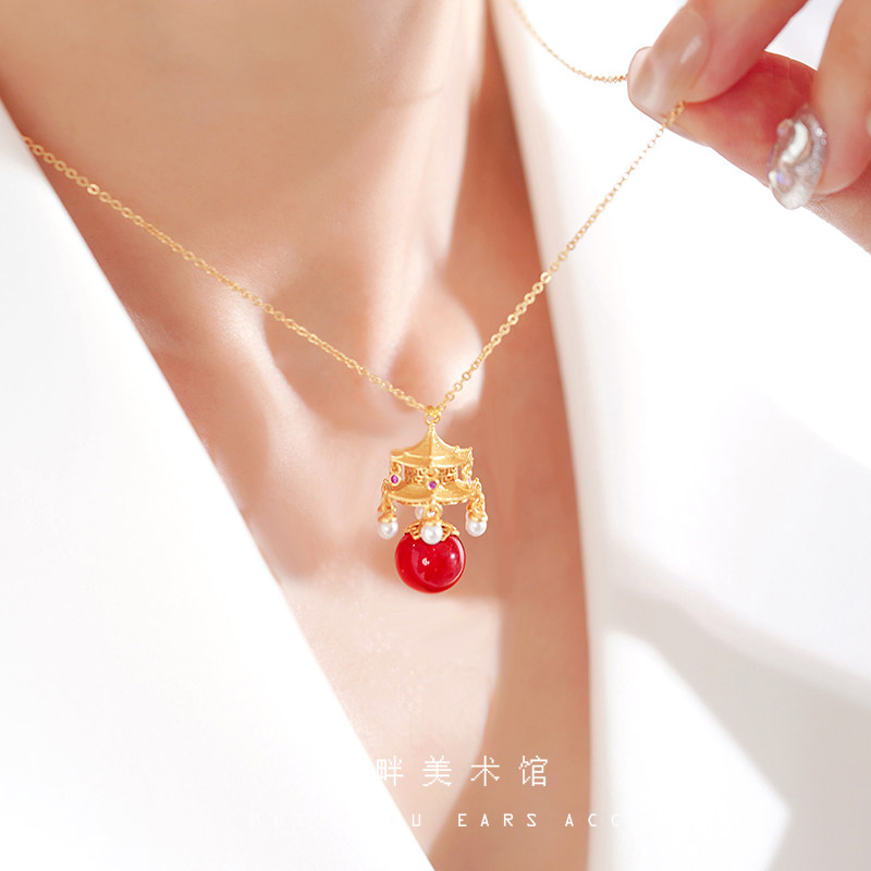 A2025新款宫灯项链女款新中式