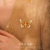 A蝴蝶胸针气质轻奢汉服西装 大衣结婚配饰闺蜜新年礼物高档女奢华