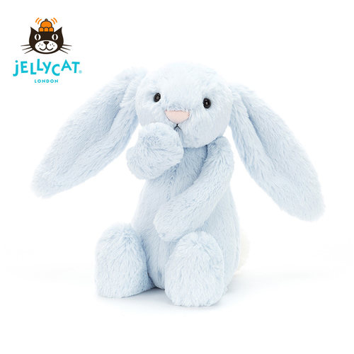 正品Jellycat害羞蓝色邦尼兔毛绒玩具安抚玩偶礼物36cm可挑脸