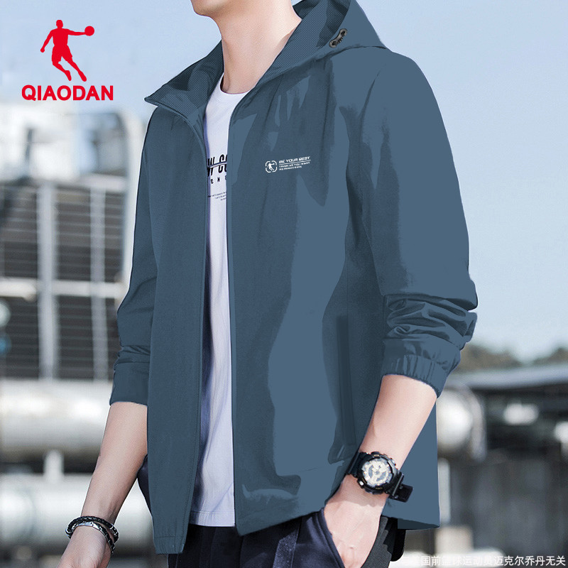 防风运动风衣乔丹薄款连帽上衣男