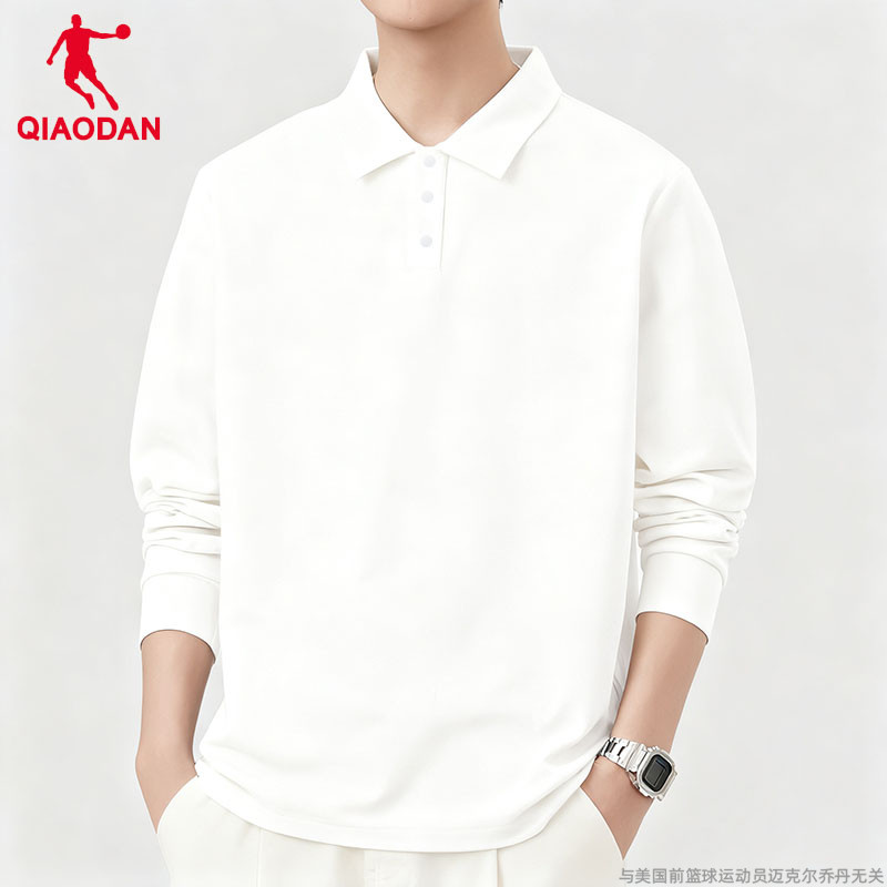 乔丹运动POLO衫男长袖翻领上衣