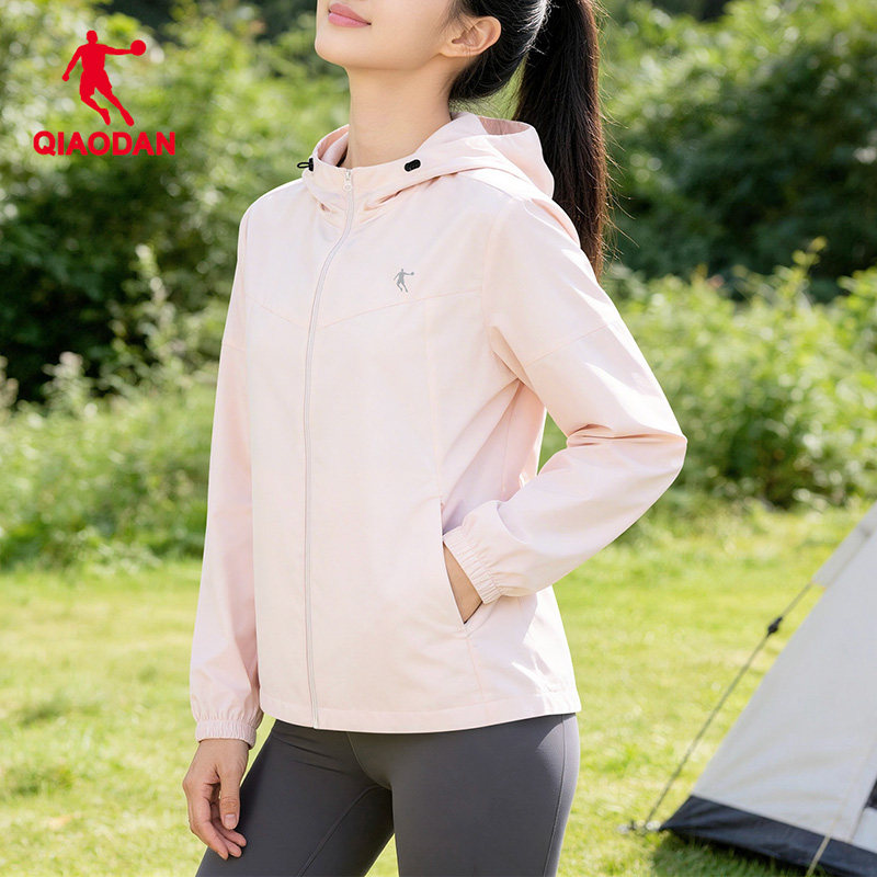 乔丹运动风衣外套女款春夏季新款女士防风跑步休闲夹克户外登山服