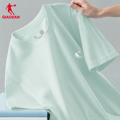 乔丹纯色百搭短袖纯棉透气男