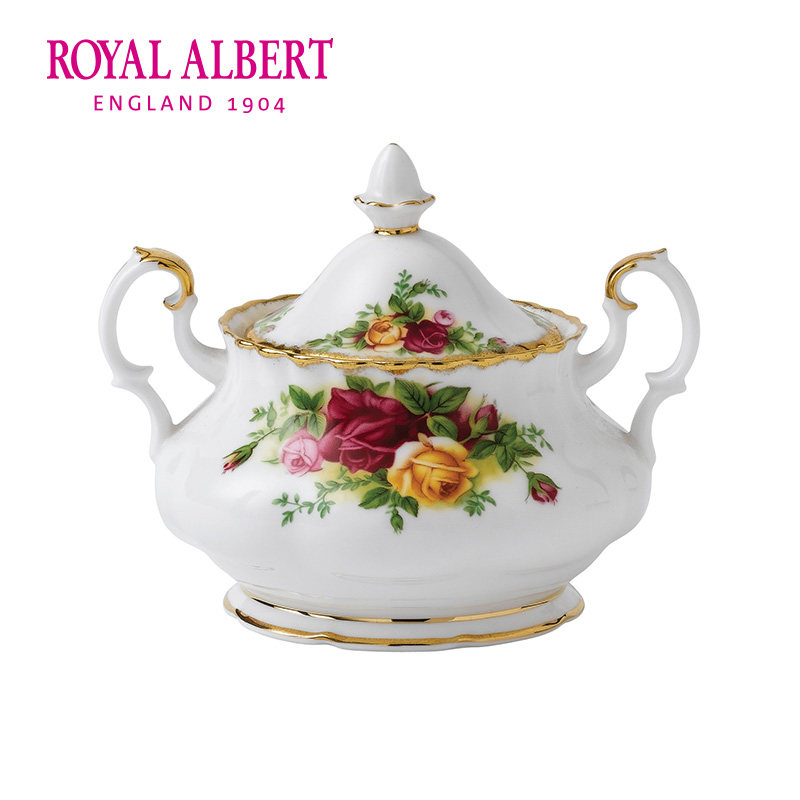 Royal Albert阿尔伯特 老镇玫瑰系列方糖罐糖缸