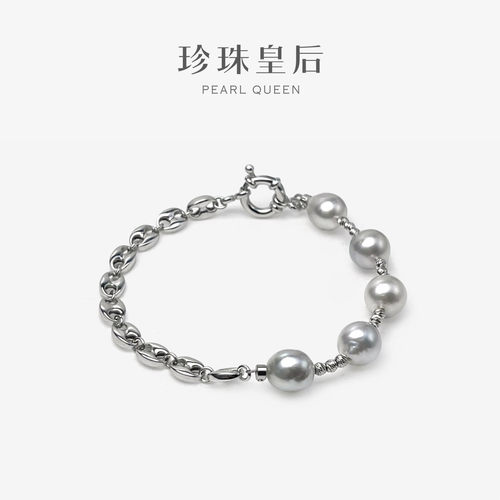 珍珠皇后 S925银8-9mm海水澳白珍珠手链/手串