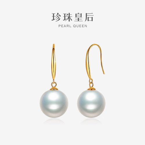 珍珠皇后18k金淡水珍珠耳钩