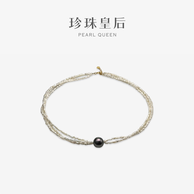 珍珠皇后 11-12mm海水珍珠吊坠配S925银扣淡水珍珠项链