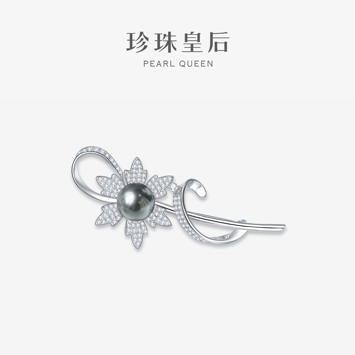 大溪地黑珍珠胸飾正圓優雅