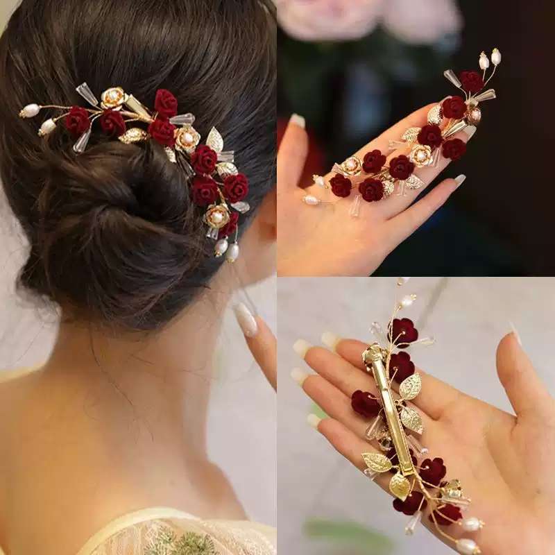头戴花盘头发饰婚礼头花结婚婚宴