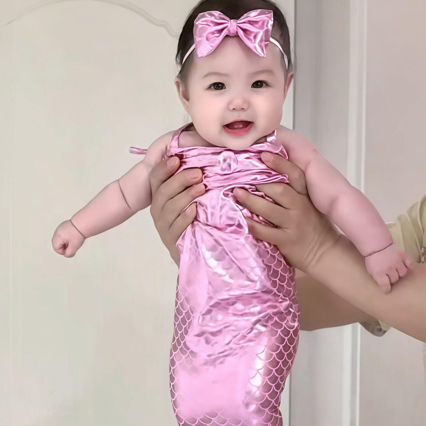 美人鱼公主裙婴儿鱼尾巴两件式