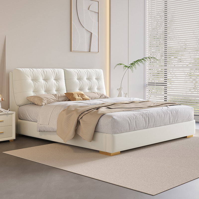 布艺床主卧高端大气1米8双人轻奢现代2米x2米2主卧室大床政府补贴