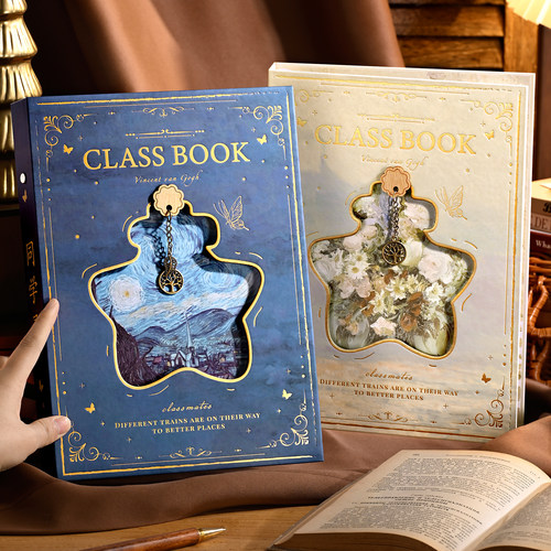 复古油画文艺同学录小学生六年级毕业成长纪念册2025新款镂空活页本初中女生男孩高颜值通讯小众ins风不撞款