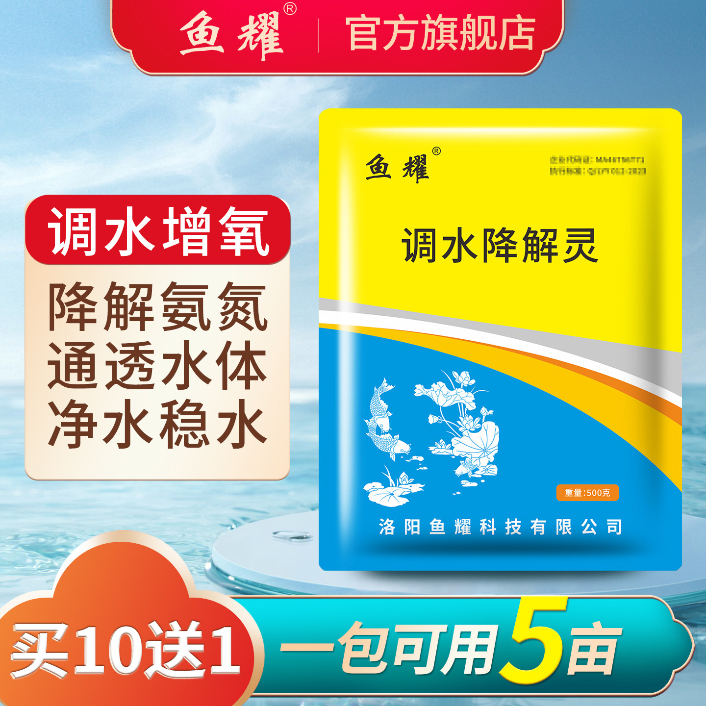 调水灵降解灵水产养殖专用降氨氮亚盐净水面脏增氧去油膜