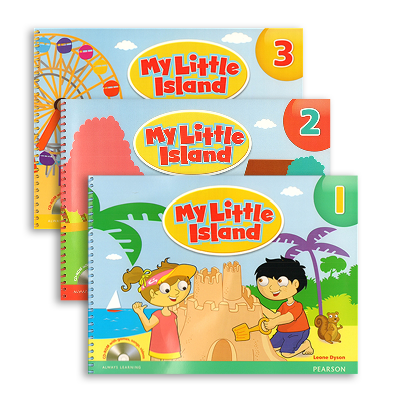 现货原版进口 My Little Island  1/2/3级别 学生套装主课本练习册原版朗文培生幼儿园小班英语启蒙初级英语教材入门教学附贴纸APP