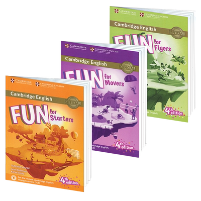 现货英文原版剑桥少儿英语YLE一二三级考试 Fun for Starters Movers Flyers Teacher’s Book第四版教师用书配套教案含答案