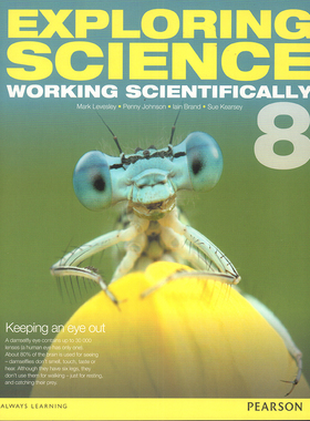 特价清仓 培生原版英国初中科学教材 Exploring Science Working Scientifically 8 级科学少儿英语课本