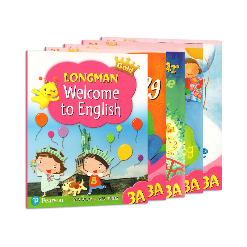 香港朗文少儿英语教材Longman Welcome to English 3AB小学生课本听力语法读写综合练习册套装5本六年级上学期英文原版图书电子版