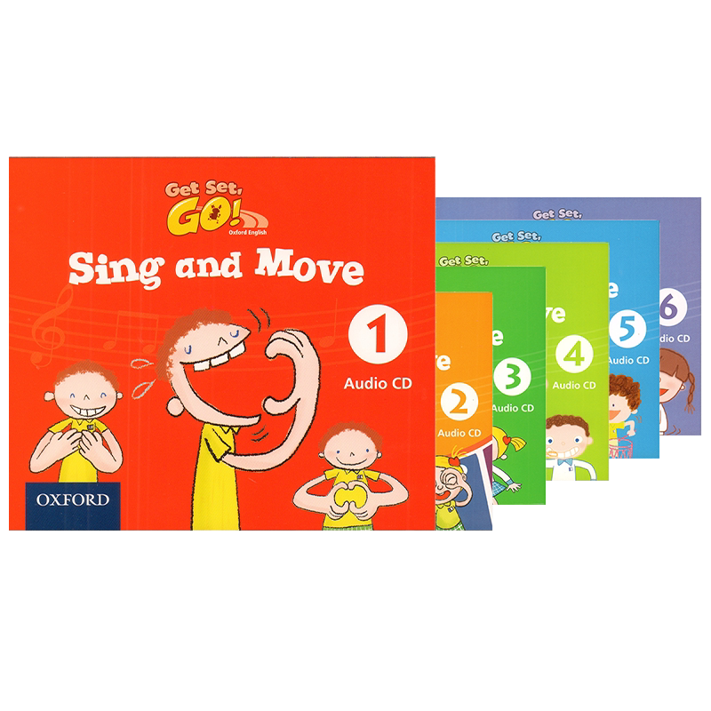 现货  get set go sing and move 1/2/3级歌曲音频 listening fun课堂CD光盘 3-6岁启蒙英幼儿园小班培训机构教材