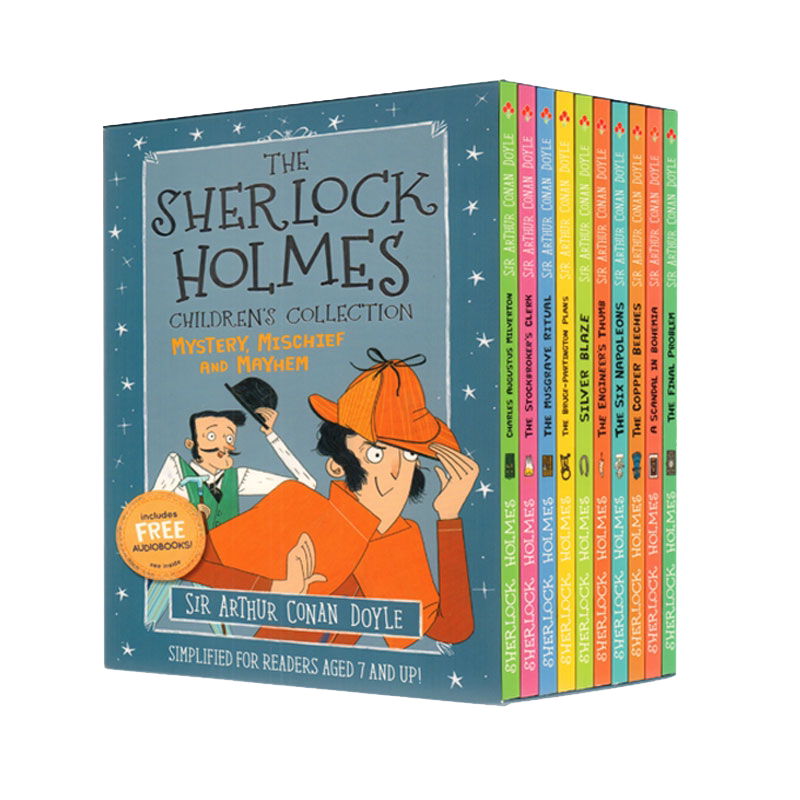 英文原版进口图书The Sherlock Holmes Children's Collection 福尔摩斯侦探故事集 少儿经典故事绘本章节桥梁有声读物正版书籍