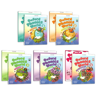 原版牛津自然拼读教材Oxford Phonics World 1 2345学生书练习册套装少儿英语 启蒙绘本幼儿英文课本phonics字母发音入门单词书籍