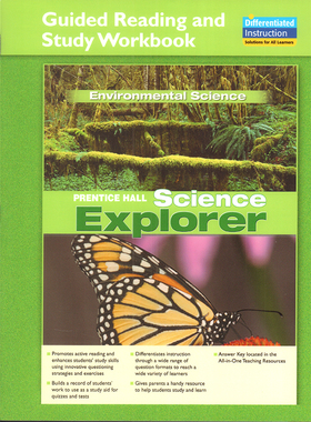 特惠清仓 原版英文教材Prentice Hall Science Explorer 科学探索者 Guide Reading and Study Workbook 阅读指导练习册