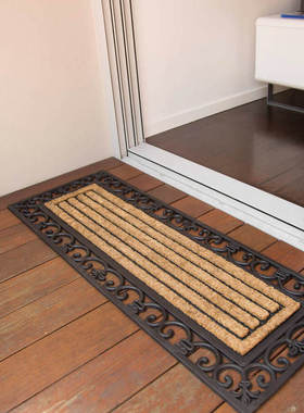 印度进口环保椰棕脚垫入户门美式地垫椰棕蹭土门垫玄关室外防滑垫