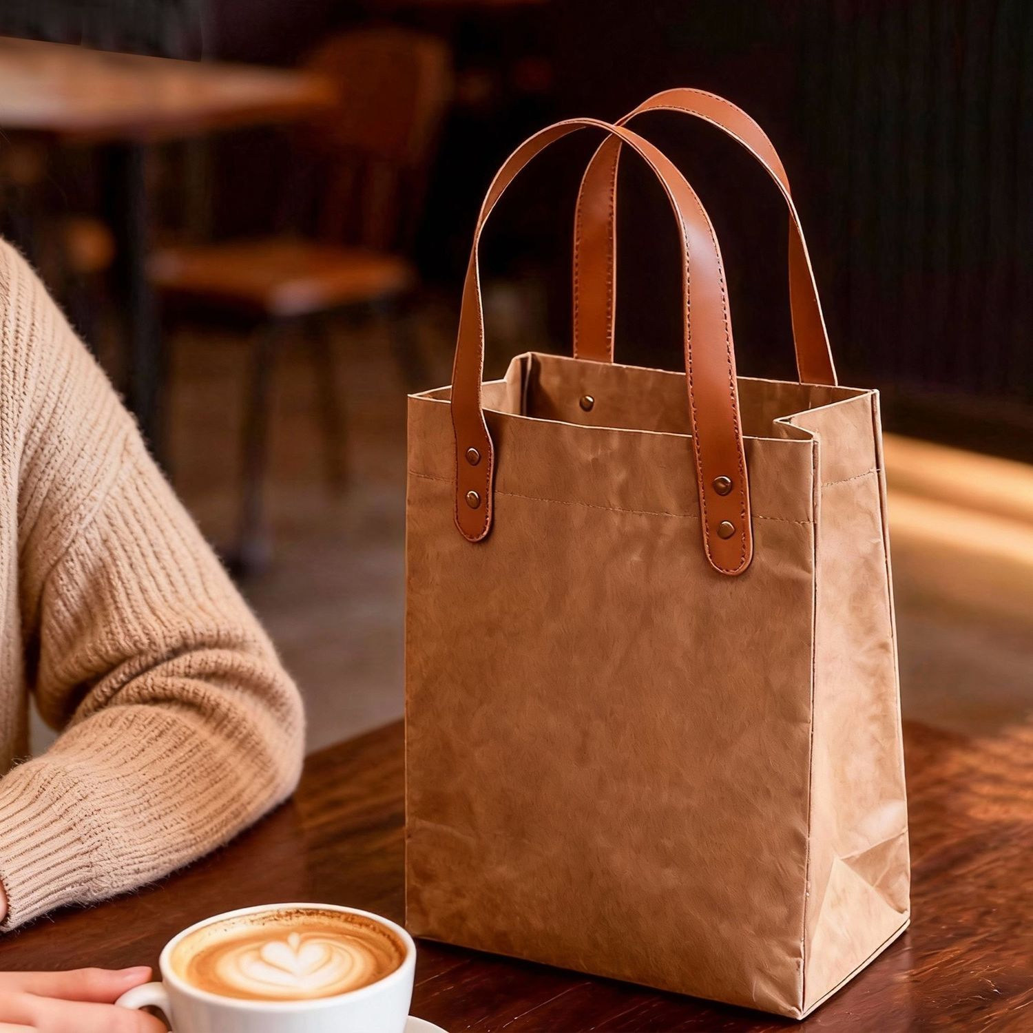 可水洗牛皮纸手提礼品袋防水加厚学生补习拎书结实耐用购物通勤包,收纳整理,购物袋/环保袋/帆布袋,淘宝优惠券,粉丝福利购,淘宝优惠卷