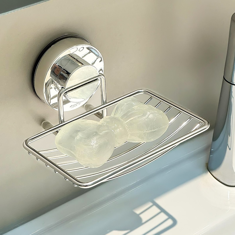 吸盘肥皂盒不锈钢壁挂沥水肥皂架