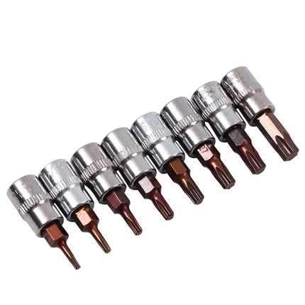 快速小棘轮1/4内六角旋具梅花头T8T20T30内六角十字一字套筒批头