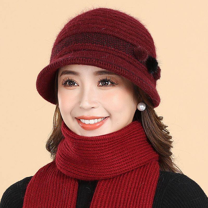 中老年人冬季帽子女洋气