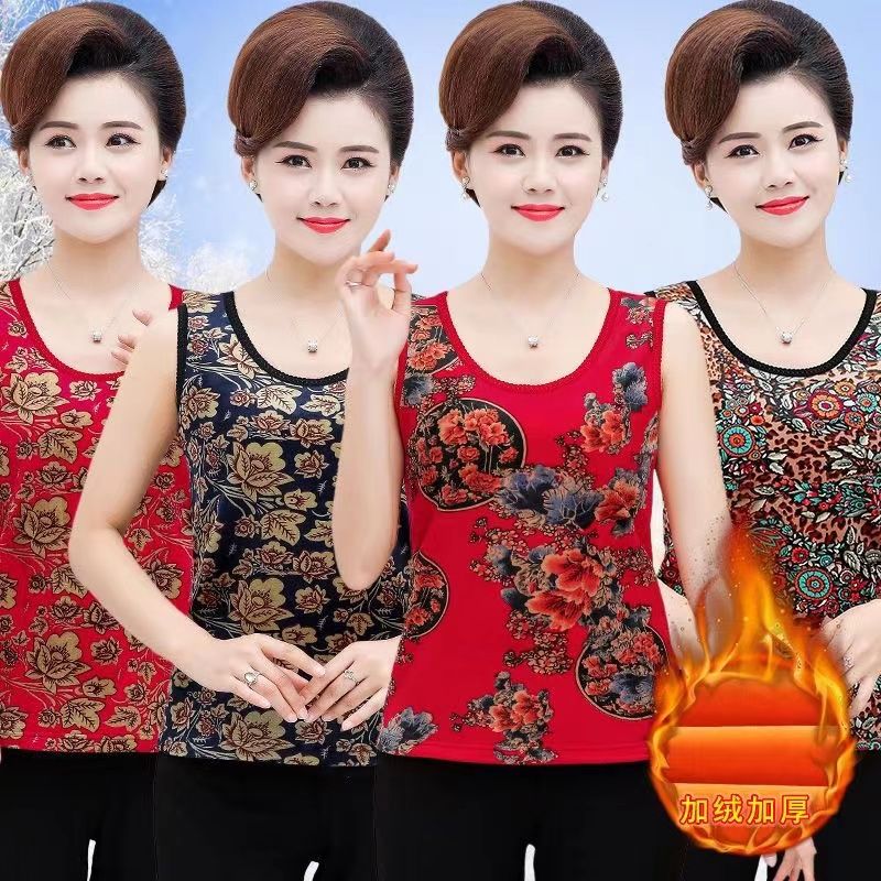 保暖背心女秋冬中老年妈