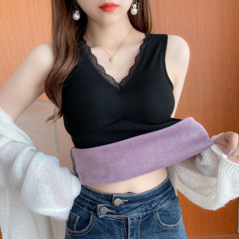 冬季保暖背心女加绒加厚