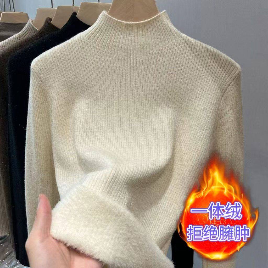 毛衣加厚秋冬季针织打底