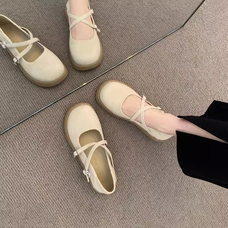 【软】单鞋女平底法式温柔风