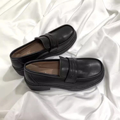 粗跟小皮鞋 复古英伦风JK一脚蹬学院风日系 乐福鞋 女2025新款 春夏季