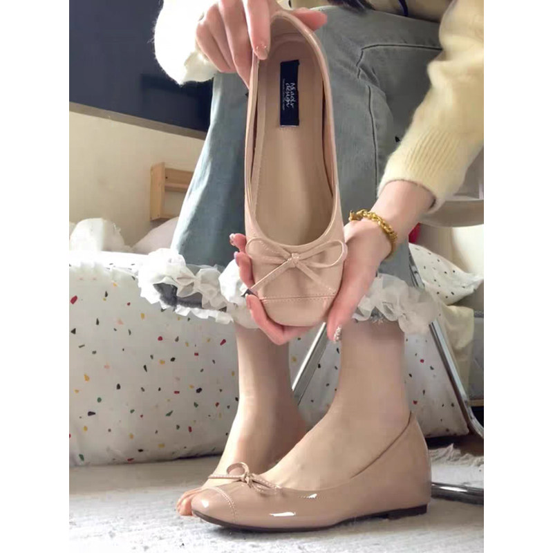 裸色单鞋女2025新款内增高平底瓢鞋豆豆鞋仙女鞋温柔法式气质浅口,女鞋,浅口单鞋,淘宝优惠券,粉丝福利购,淘宝优惠卷