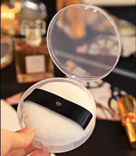 CPB粉扑盒便携蜜粉扑散粉扑大号圆形透明塑料cpd粉扑收纳盒空盒子