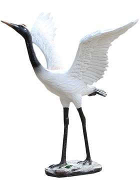 大型别墅房地产丹顶鹤动物雕塑