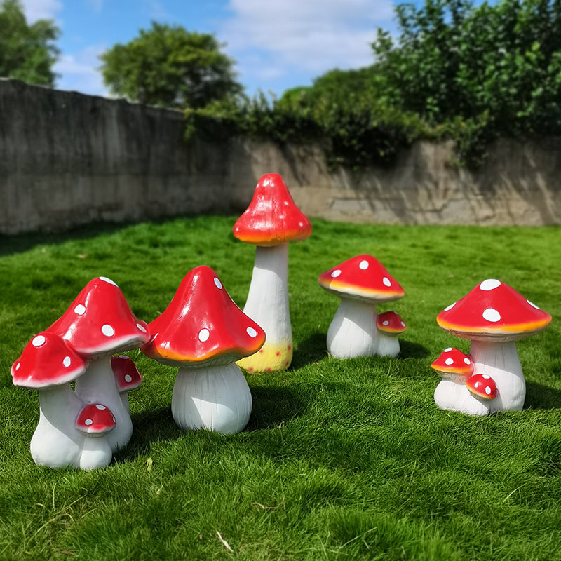 户外园林仿真蘑菇摆件植物小品树脂花园庭院装饰公园绿化景观雕塑