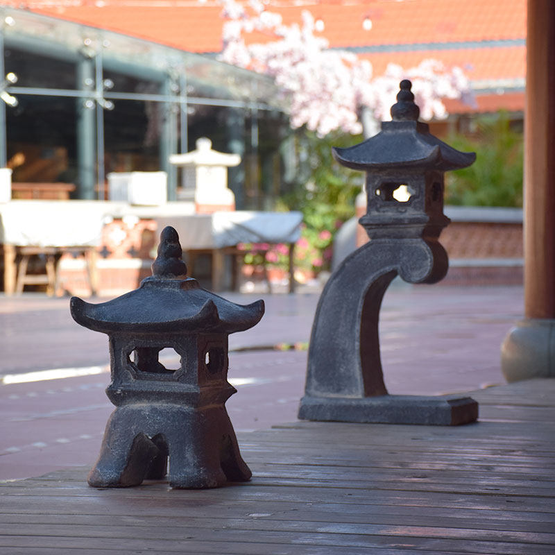 户外花园庭院落地石灯摆件创意别墅民宿日式装饰宫灯仿古禅意摆件