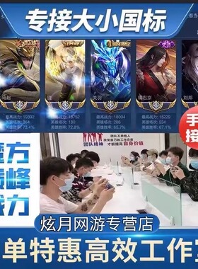 王者荣耀代打代练小国标省标排位战力巅峰赛小魔方陪玩带上分车队