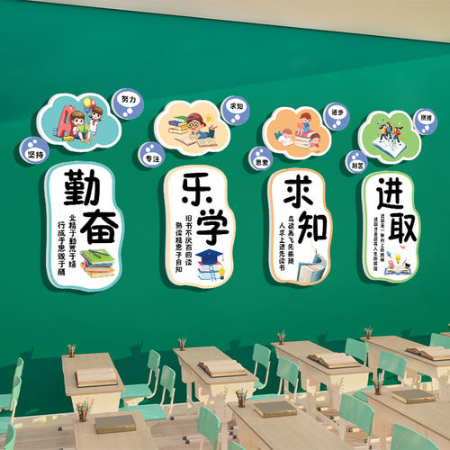教室装饰场励志标语布置