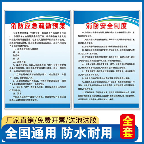 消防安全生产管理规章制度牌