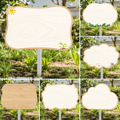 幼儿园种植区牌子植物角菜地标识牌蔬菜园插地指示牌空白班牌定制