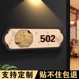 2025年新款门牌号号码牌磁吸门牌家用中古风法式复古门牌定制高级感轻奢创意立体数字入户门贴好看的门牌号